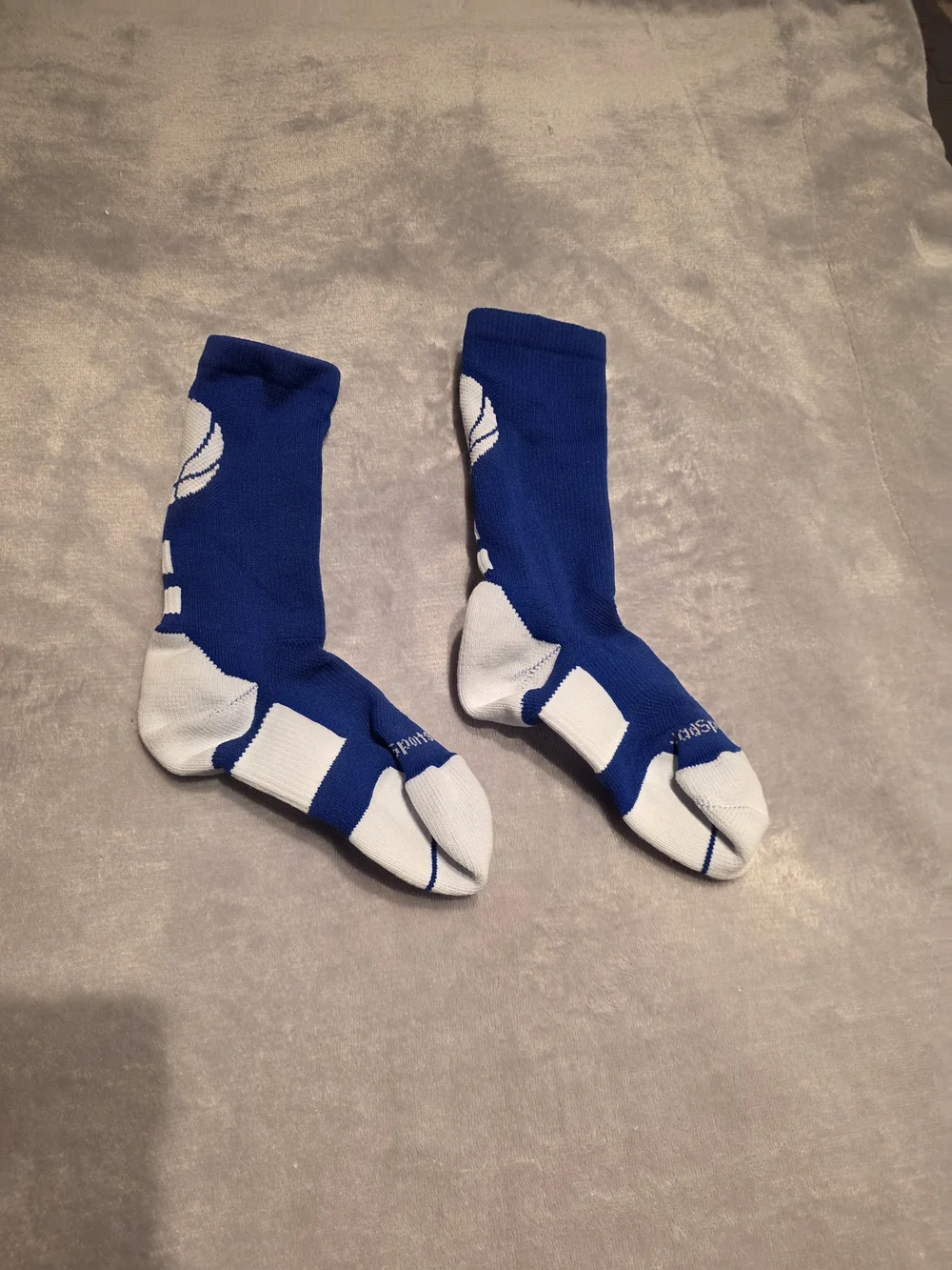 Blue Performance Basketball Crew Socks - Madsportsstuff